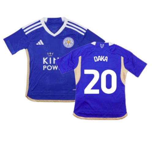 2023-2024 Leicester City Home Shirt (Kids) (Daka 20)