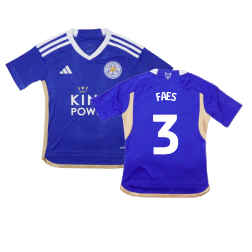 2023-2024 Leicester City Home Shirt (Kids) (Faes 3)