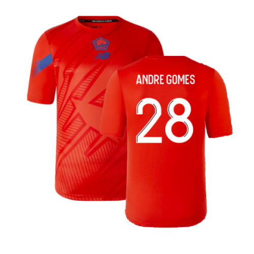 2023-2024 Lille LOSC Lightweight Tee (Red) (Andre Gomes 28)