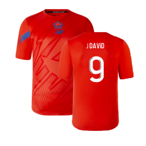 2023-2024 Lille LOSC Lightweight Tee (Red) (J David 9)