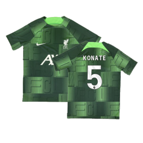 2023-2024 Liverpool Academy Pre-Match Shirt (Green) - Kids (Konate 5)