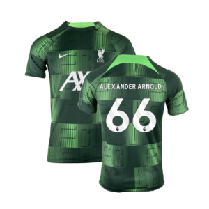 2023-2024 Liverpool Academy Pre-Match Training Shirt (Green) (Alexander Arnold 66)