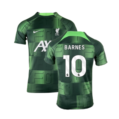 2023-2024 Liverpool Academy Pre-Match Training Shirt (Green) (Barnes 10)