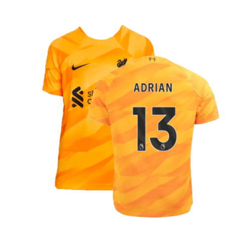 2023-2024 Liverpool Away Goalkeeper Shirt (Orange) - Kids (Adrian 13)