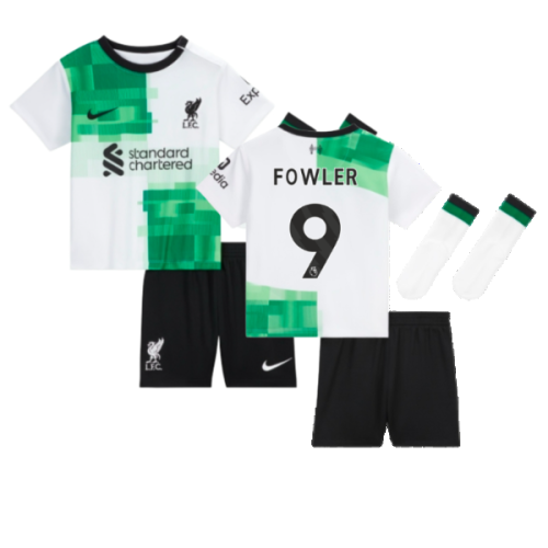 2023-2024 Liverpool Away Little Boys Mini Kit (Fowler 9)