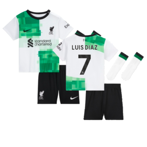 2023-2024 Liverpool Away Little Boys Mini Kit (Luis Diaz 7)