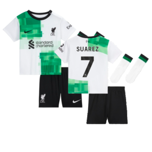 2023-2024 Liverpool Away Little Boys Mini Kit (Suarez 7) 2023-2024 Liverpool Away Little Boys Mini Kit (Suarez 7)