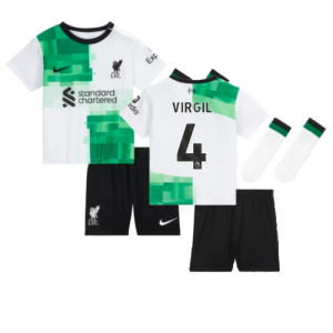 2023-2024 Liverpool Away Little Boys Mini Kit (Virgil 4)