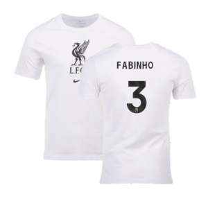 2023-2024 Liverpool Crest Tee (White) (Fabinho 3)