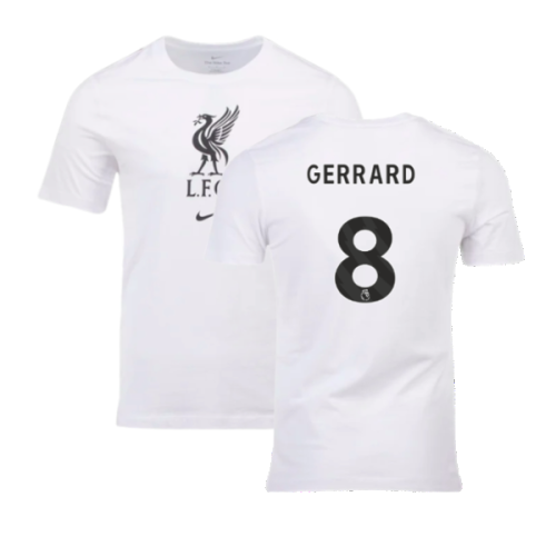 2023-2024 Liverpool Crest Tee (White) (Gerrard 8)