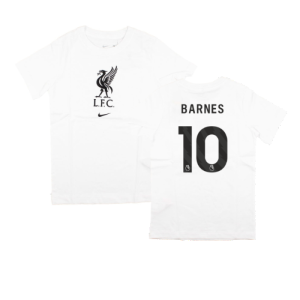 2023-2024 Liverpool Crest Tee (White) - Kids (Barnes 10)