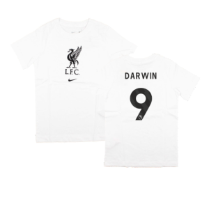 2023-2024 Liverpool Crest Tee (White) - Kids (Darwin 9)