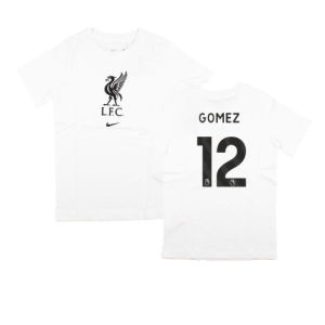 2023-2024 Liverpool Crest Tee (White) - Kids (Gomez 12)