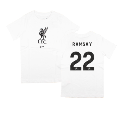 2023-2024 Liverpool Crest Tee (White) - Kids (Ramsay 22)