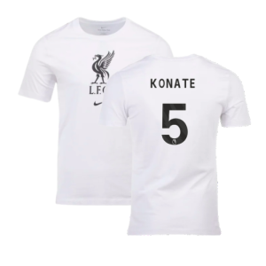 2023-2024 Liverpool Crest Tee (White) (Konate 5)