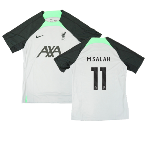 2023-2024 Liverpool Dri-Fit Strike Training Shirt (Grey) (M Salah 11)