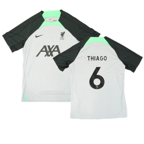 2023-2024 Liverpool Dri-Fit Strike Training Shirt (Grey) (Thiago 6)