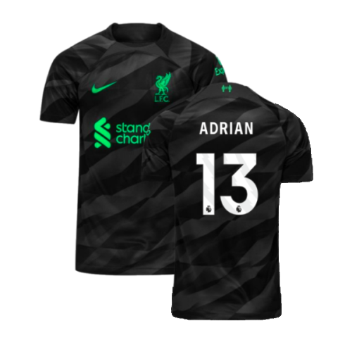 2023-2024 Liverpool Goalkeeper Home Shirt (Black) (Adrian 13)