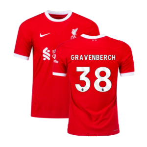 2023-2024 Liverpool Home Dri-Fit ADV Match Shirt (Gravenberch 38) 2023-2024 Liverpool Home Dri-Fit ADV Match Shirt (Gravenberch 38)