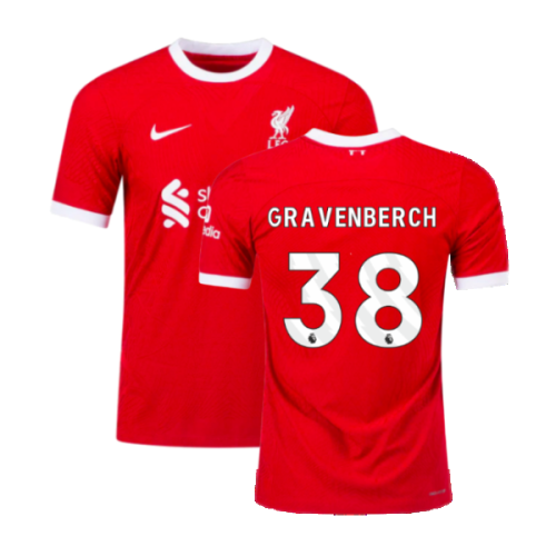 2023-2024 Liverpool Home Dri-Fit ADV Match Shirt (Gravenberch 38)