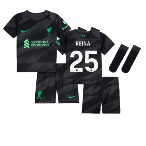 2023-2024 Liverpool Home Goalkeeper Infant Baby Kit (Reina 25)