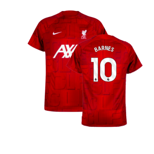 2023-2024 Liverpool Pre-Match Home Shirt (Red) (Barnes 10)