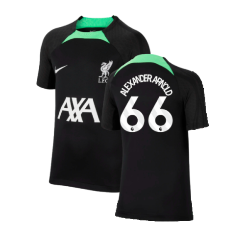 2023-2024 Liverpool Strike Dri-Fit Training Shirt (Black) (Alexander Arnold 66)