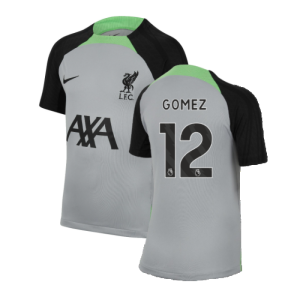 2023-2024 Liverpool Strike Dri-Fit Training Shirt (Grey) - Kids (Gomez 12)