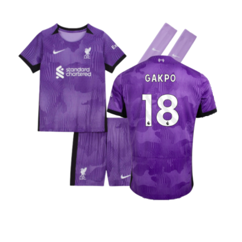 2023-2024 Liverpool Third Mini Kit (Gakpo 18)