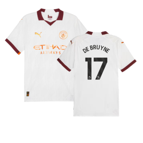 2023-2024 Man City Authentic Away Shirt (DE BRUYNE 17)