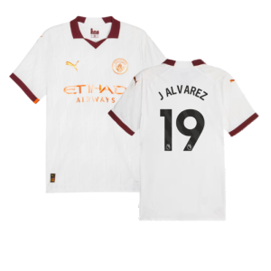 2023-2024 Man City Authentic Away Shirt (J ALVAREZ 19)