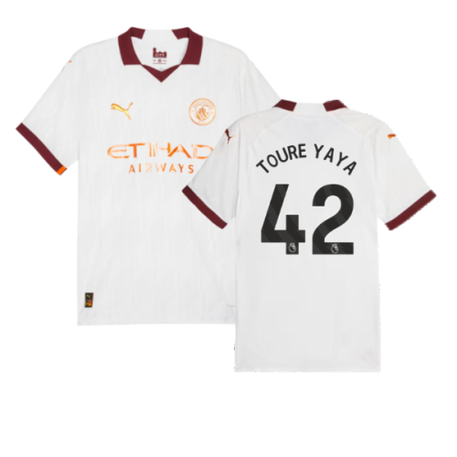 2023-2024 Man City Authentic Away Shirt (TOURE YAYA 42)