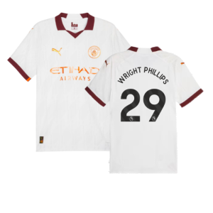 2023-2024 Man City Authentic Away Shirt (WRIGHT PHILLIPS 29)