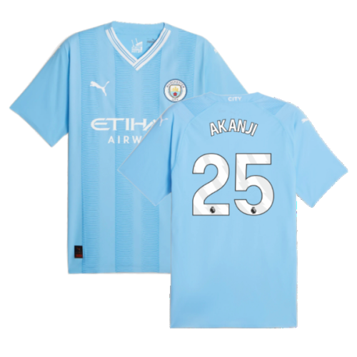 2023-2024 Man City Authentic Home Shirt (AKANJI 25)