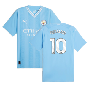 2023-2024 Man City Authentic Home Shirt (GREALISH 10)