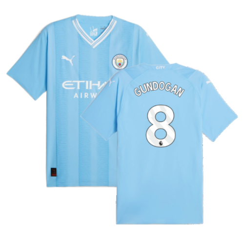 2023-2024 Man City Authentic Home Shirt (GUNDOGAN 8)