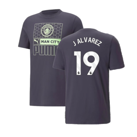 2023-2024 Man City FtblCore AOP Tee (Dark Navy) (J ALVAREZ 19)