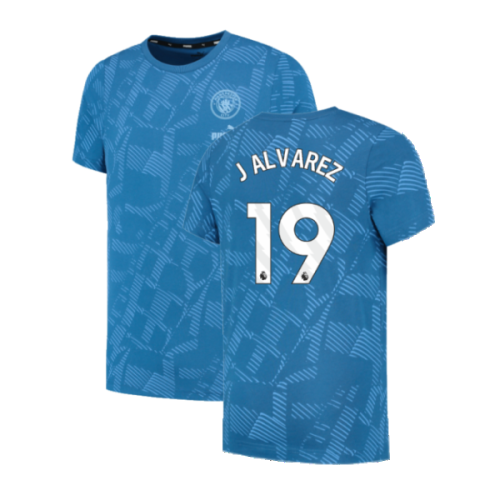 2023-2024 Man City FtblCore AOP Tee (Lake Blue) (J ALVAREZ 19)