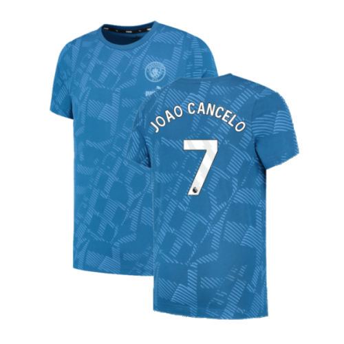 2023-2024 Man City FtblCore AOP Tee (Lake Blue) (JOAO CANCELO 7)