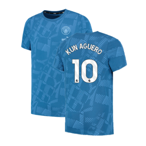 2023-2024 Man City FtblCore AOP Tee (Lake Blue) (KUN AGUERO 10)