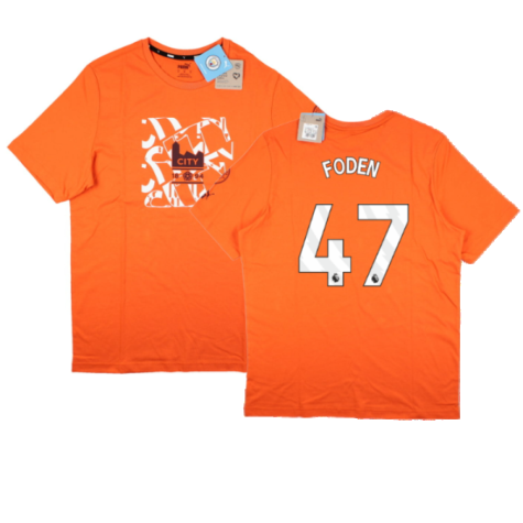 2023-2024 Man City FtblCore Graphic Tee (Cayenne Pepper) (FODEN 47)