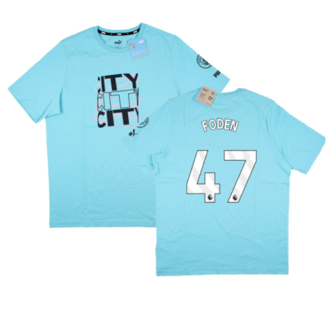 2023-2024 Man City FtblCore Graphic Tee (Hero Blue) (FODEN 47)