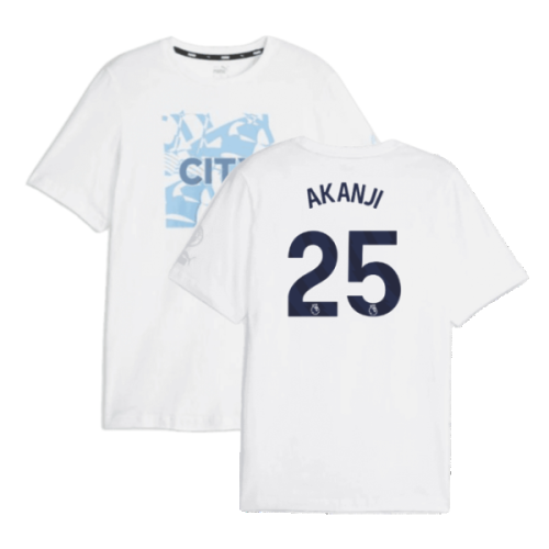 2023-2024 Man City FtblCore Graphic Tee (White) (AKANJI 25)