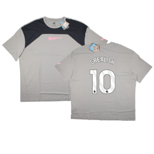 2023-2024 Man City FtblCulture Tee (Smokey Grey) (GREALISH 10)