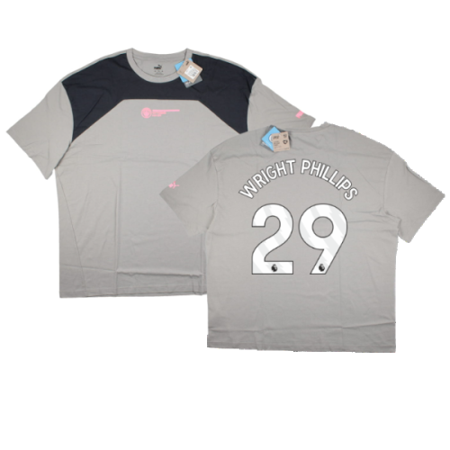 2023-2024 Man City FtblCulture Tee (Smokey Grey) (WRIGHT PHILLIPS 29)