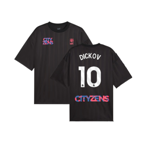 2023-2024 Man City FtblNrgy Jersey (Black) (DICKOV 10)