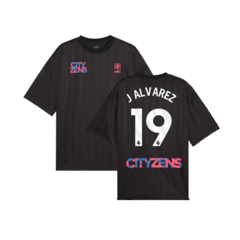 2023-2024 Man City FtblNrgy Jersey (Black) (J ALVAREZ 19)