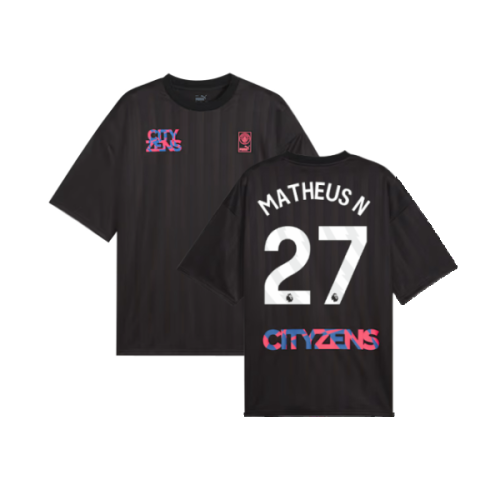 2023-2024 Man City FtblNrgy Jersey (Black) (Matheus N 27)