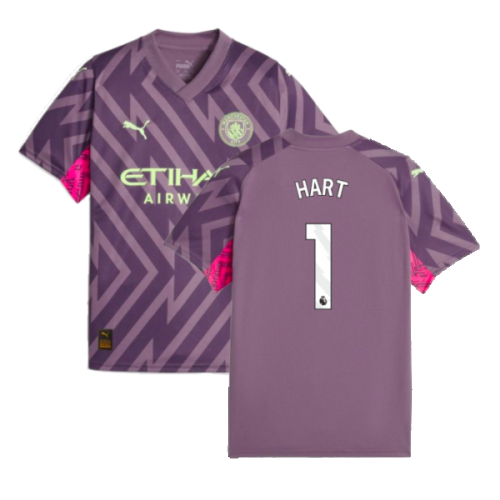 2023-2024 Man City Goalkeeper Shirt (Purple Charcoal) - Kids (Hart 1)