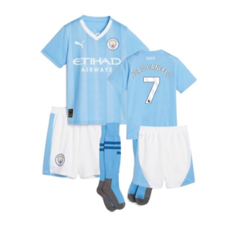 2023-2024 Man City Home Mini Kit (JOAO CANCELO 7)